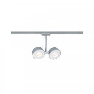 Doppio spot led dimmerabile 2x4w luce calda 2700k per sistema binario urail cromo opaco 95471