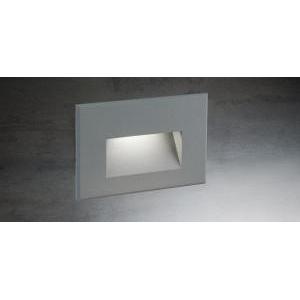 Incasso led da parete 3w luce naturale 4000k per esterno ip65 in alluminio colore grigio 99191/16