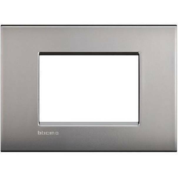 bticino bticino livinglight air placca 3 moduli colore nichel satinato lnc4803nk - foto 1
