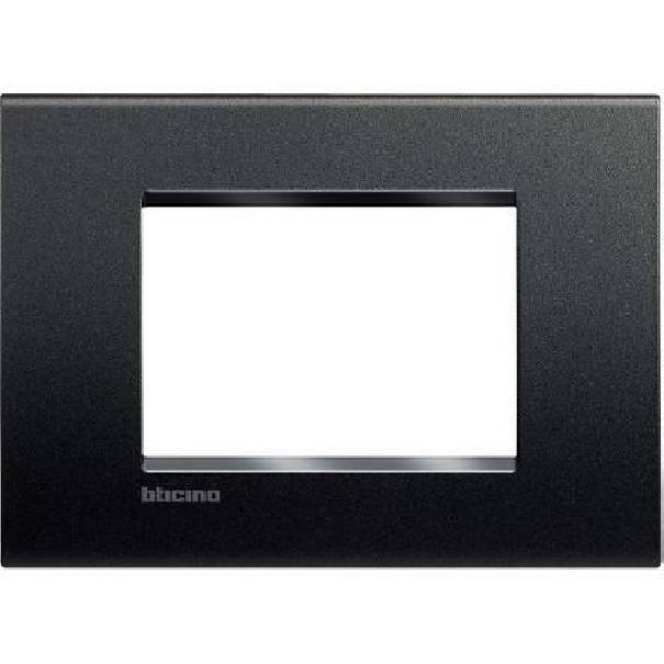 bticino bticino livinglight placca 3 moduli quadra colore  antracite lna4803ar - foto 1