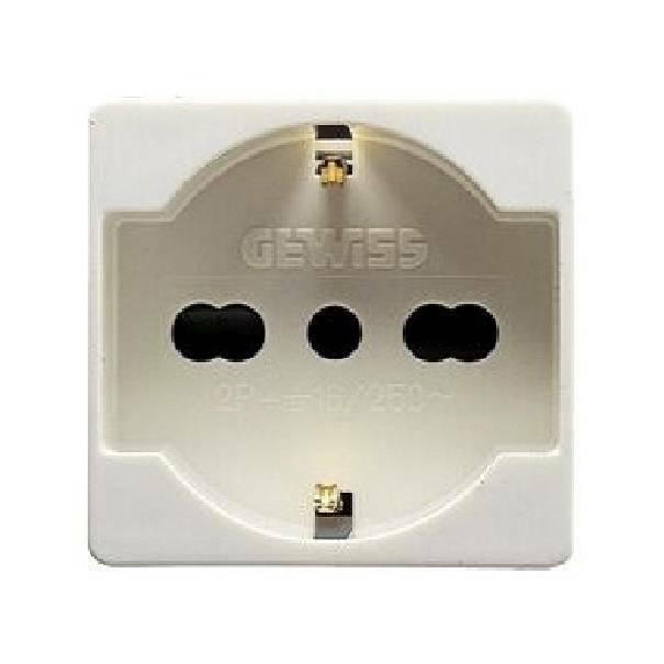 gewiss gewiss system presa schuko 2p+t 16a colore bianco gw20246 - foto 1