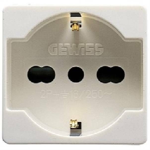 gewiss gewiss system presa schuko 2p+t 16a colore bianco gw20246 - foto 2