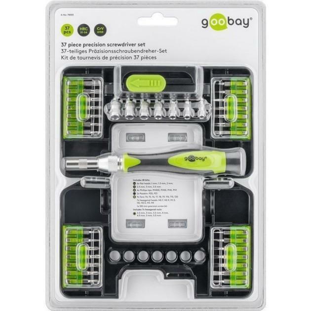 goobay kit mini valigetta con 37 cacciaviti di precisione 740039 - foto 1