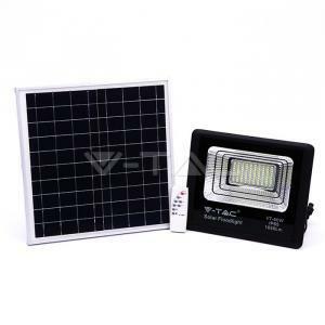 Pannello solare e proiettore led 20w luce fredda 6000k da esterno ip65 colore nero vt-60w 94010