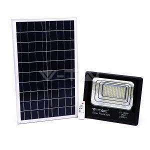 Pannello solare e proiettore led 35w luce fredda 6000k da esterno ip65 colore nero vt-100w  94012