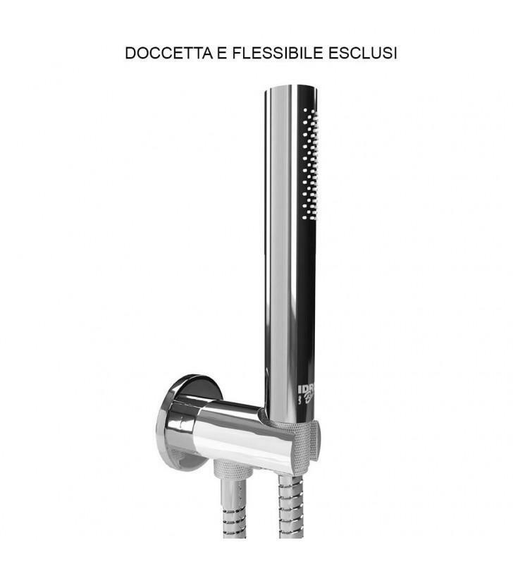 idro bric idro-bric presa d'acqua tonda in ottone con supporto doccetta valdoc0208su - foto 2