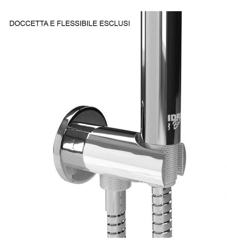 idro bric idro-bric presa d'acqua tonda in ottone con supporto doccetta valdoc0208su - foto 3
