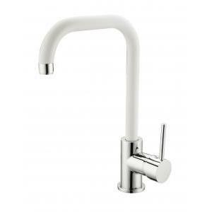Idro-bric rubinetto miscelatore per lavello florida 35mm bocca alta  colore bianco scarub0831bs
