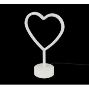 Italia heart lampada da tavolo led 1,8w in plastica colore bianco con interruttore on/off r55210101