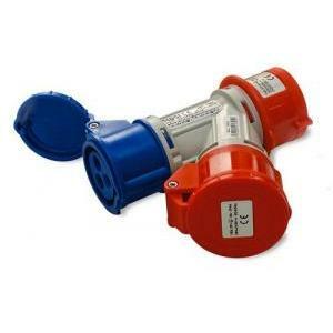 Materiale elettrico moltiplicatore a 2 uscite 16a ip44 1 sp 5p&#43; 2 pr. 1994