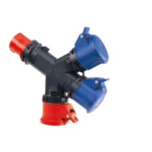 Moltiplicatore  3 uscite con spina 16a 5p ip54 - 1001860