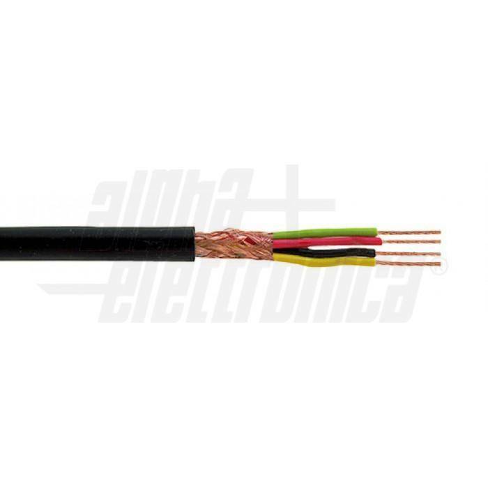 alpha elettronica alpha elettronica al metro cavo 4 poli schermato 4 conduttori x 0,22mm di sezione colore nero wtr144 - foto 1
