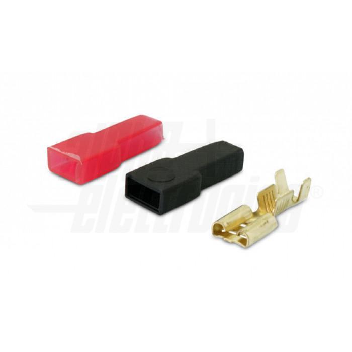 Kit prese faston Alpha Elettronica per cavo da 1-2.5mm2 nero rosso - 22-40 01