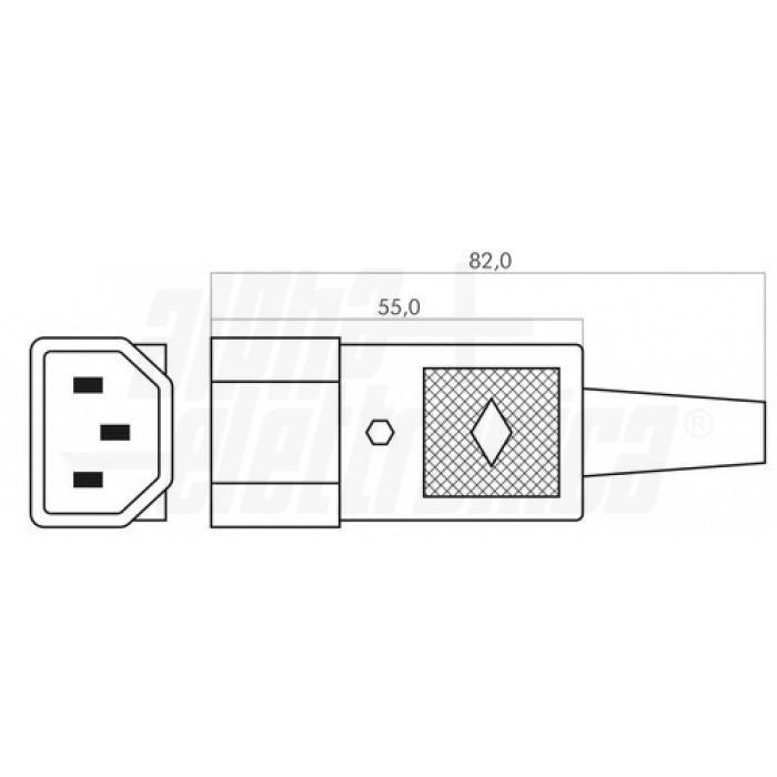 Spina volante Alpha Elettronica max 10A nero 2pz - 23-8/B2 02