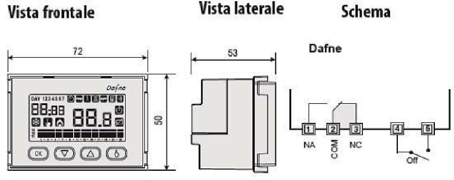 vemer vemer cronotermostato dafne incasso vn166500-bianco/grigio - foto 2
