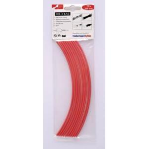 Hellermann tyton guaina termorestringente rossa fino a 3:1 in sacchetti 308-30311