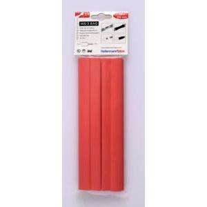 Hellermann tyton guaina termorestringente rossa fino a 3:1 in sacchetti 308-31211
