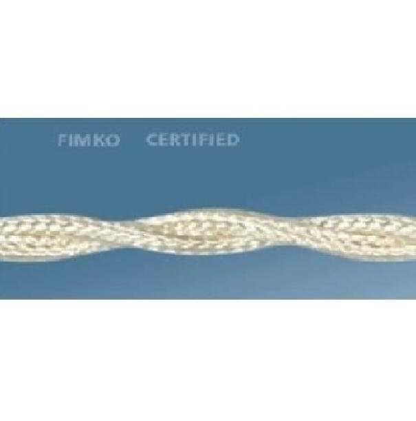 Cavo treccia seta Gambarelli sezione 3x1,5 colore avorio - 10110 01