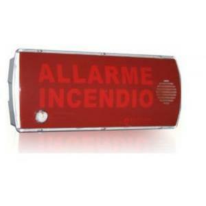 Pannello ottico/acustico allarme incendio ip41c da parete pan1-eu