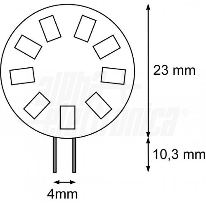 Lampadina led Alpha Elettronica attacco G4 1.5W 3000K - JO500/1WW 02