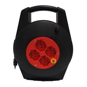 Materiale elettrico avvolgicavo 10mt con bipasso + schuko 16a e disgiuntore termico rs76111
