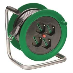 Avvolgicavo 15mt 3x1,5 4p + disgiuntore 146101
