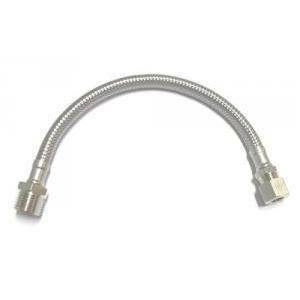 Idro-bric flessibile in acciaio inox aisi 304 dn 10 3/8”maschio - 1/2 femmina h0226 d40