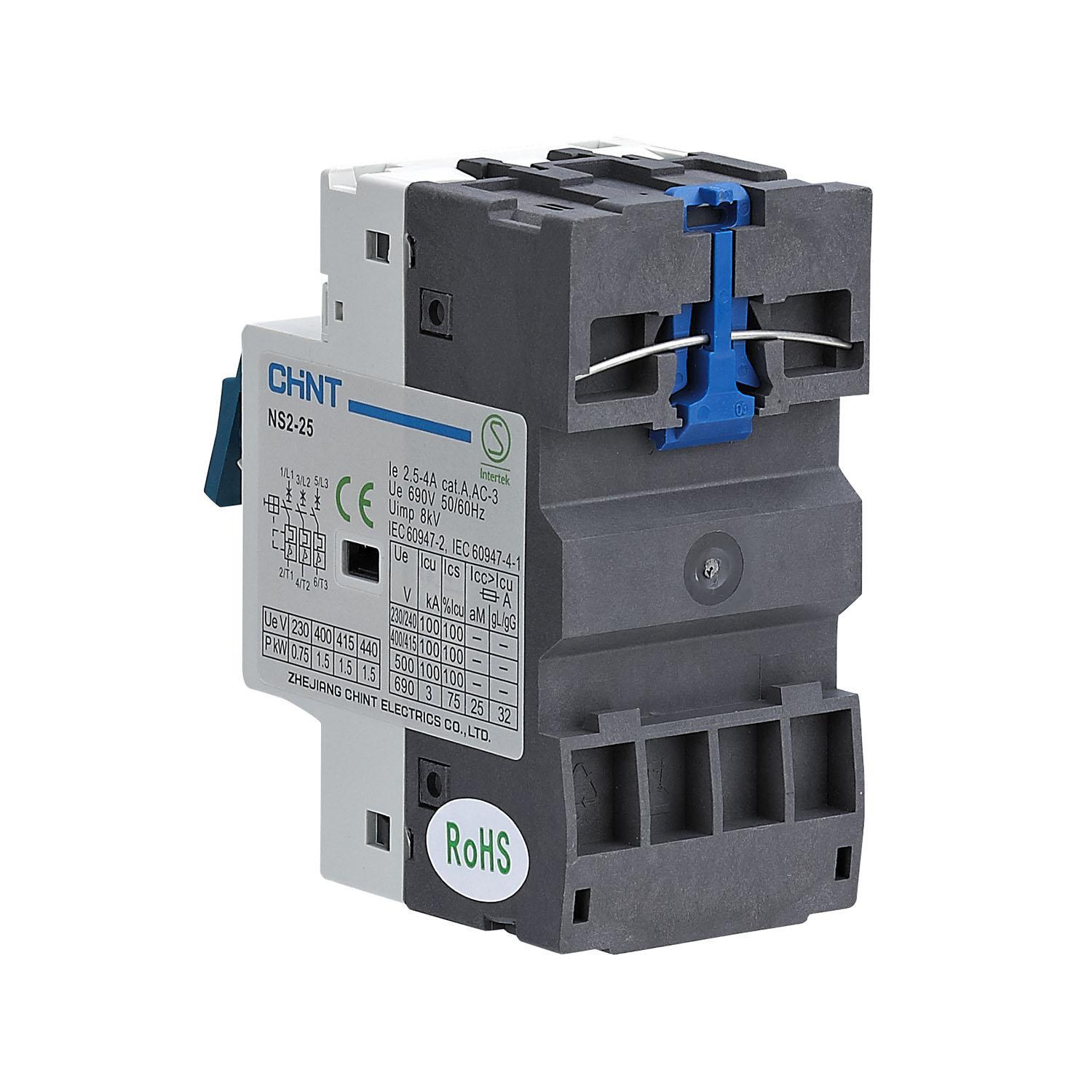 chint chint salvamotore magnetotermico 3 poli regolazione 2,5-4a serie ns2-25 200207 - foto 3