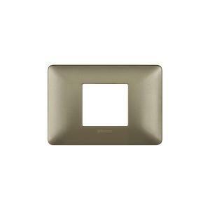 Matix placca 2 posti centrati colore titanium am4819mta