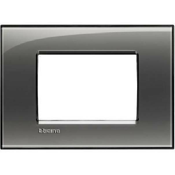 bticino bticino livinglight placca 3 moduli colore fumo di londra lna4803kf - foto 1