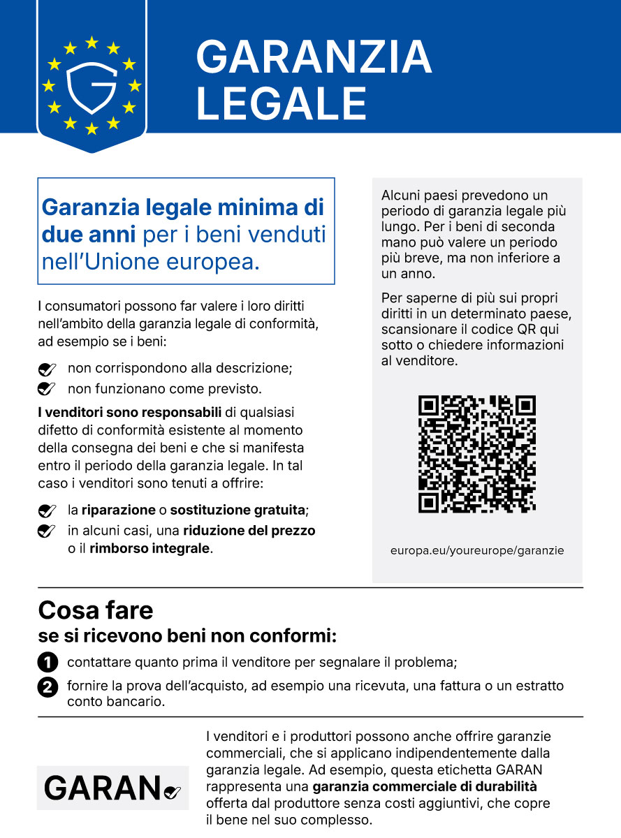Avviso di garanzia armonizzato